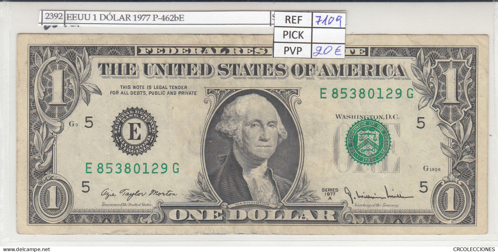 BILLETE EEUU 1 DÓLAR 1977 P-462bE - Other - America