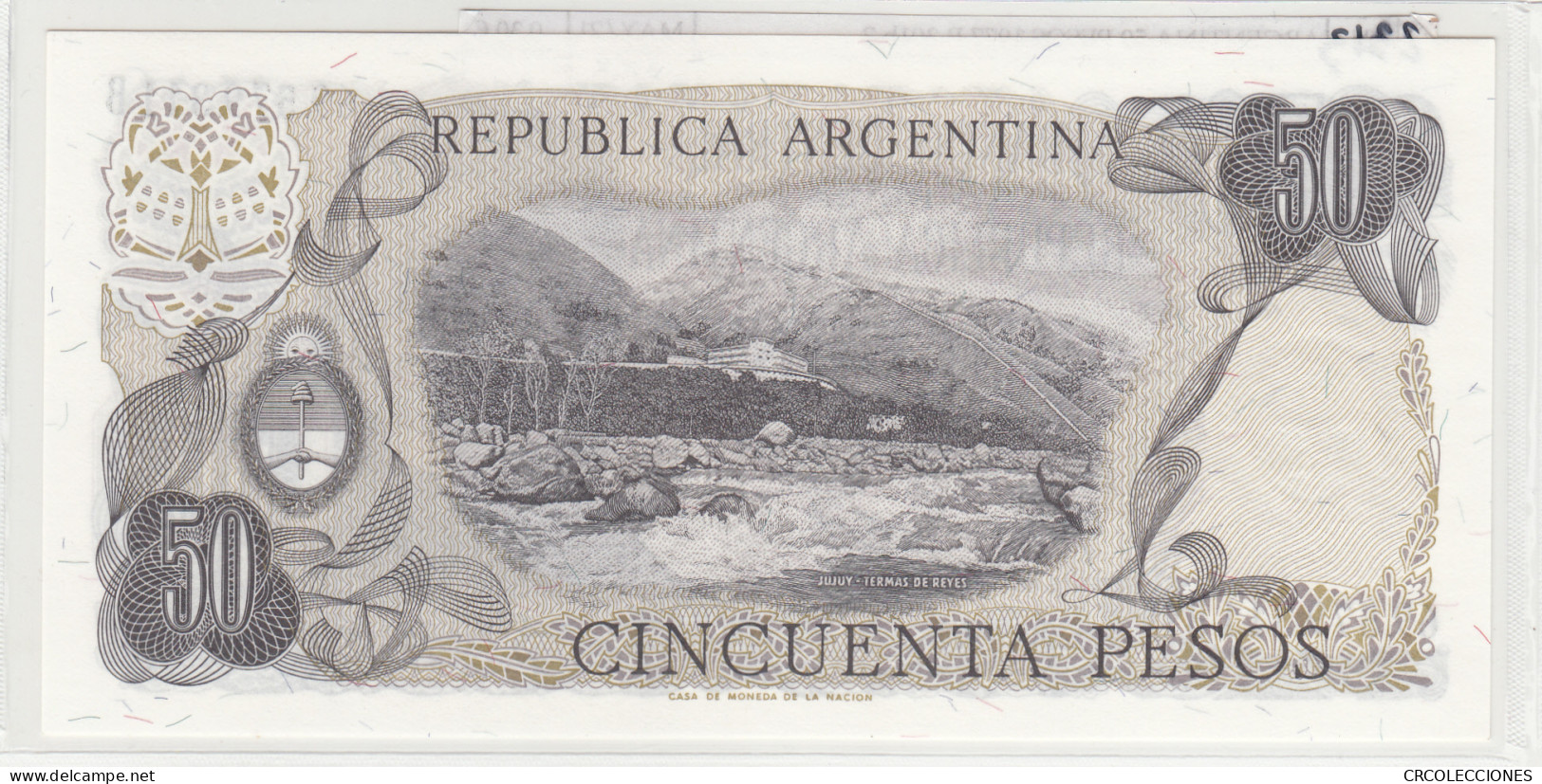 BILLETE ARGENTINA 50 PESOS 1977 P-301b.2 - Autres - Amérique