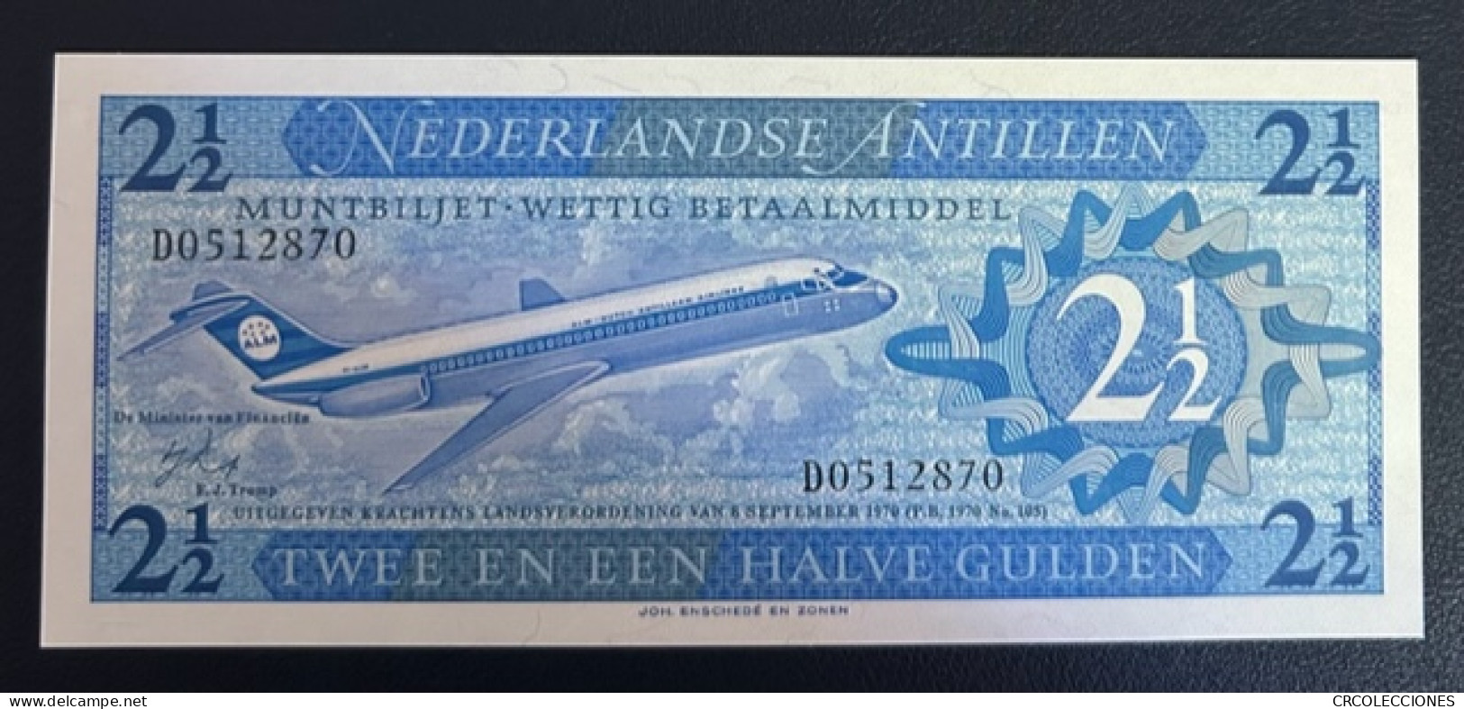 BILLETE ANTILLAS HOLANDESAS 2,5 GULDEN 1970 P-21a - Other - America