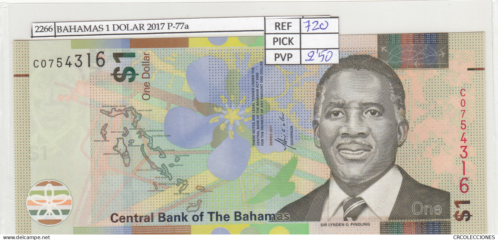 BILLETE BAHAMAS 1 DOLAR 2017 P-77a - Other - America