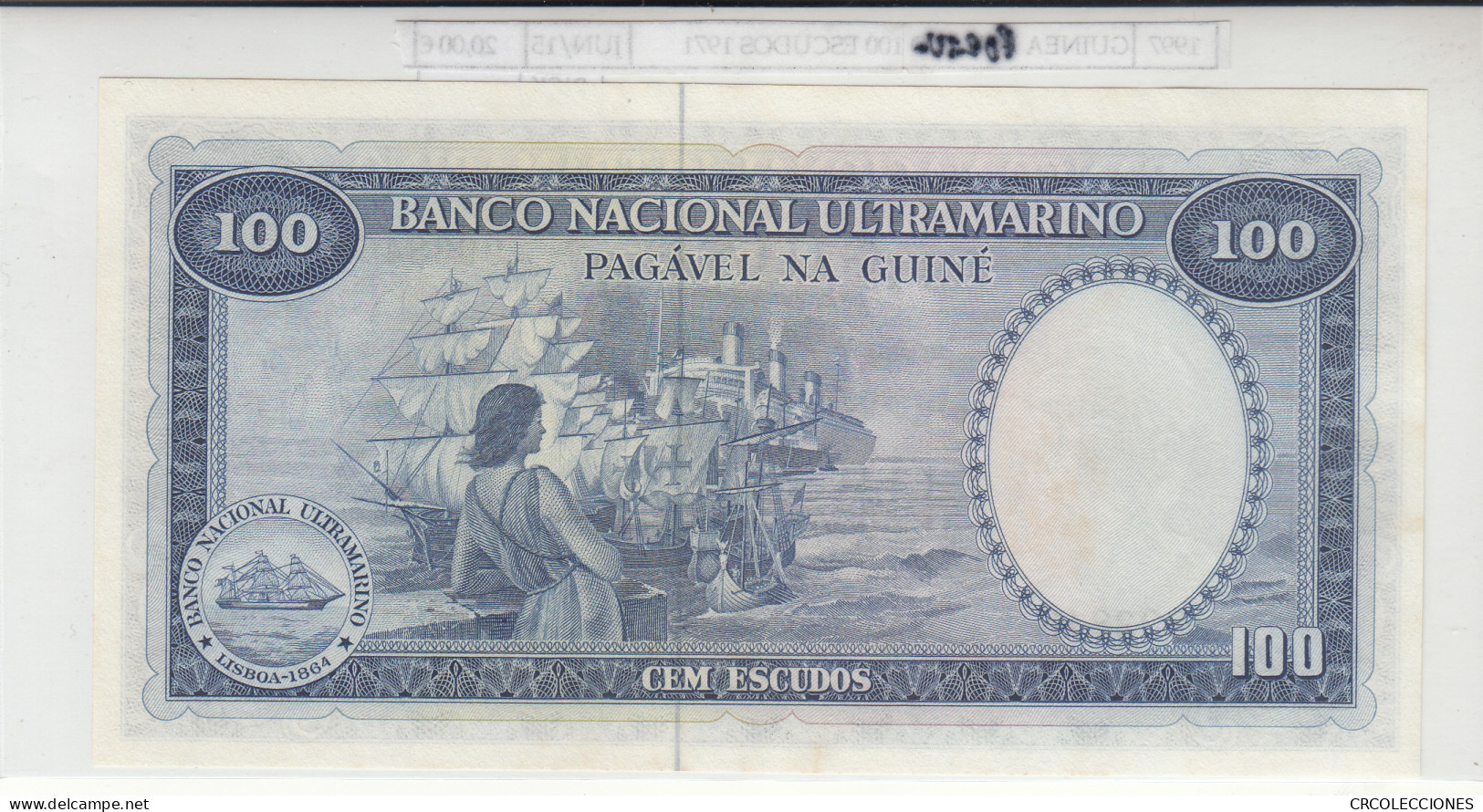 BILLETE GUINEA PORTUGUESA 100 ESCUDOS 1971 P-45a.5 N01997 - Autres - Amérique