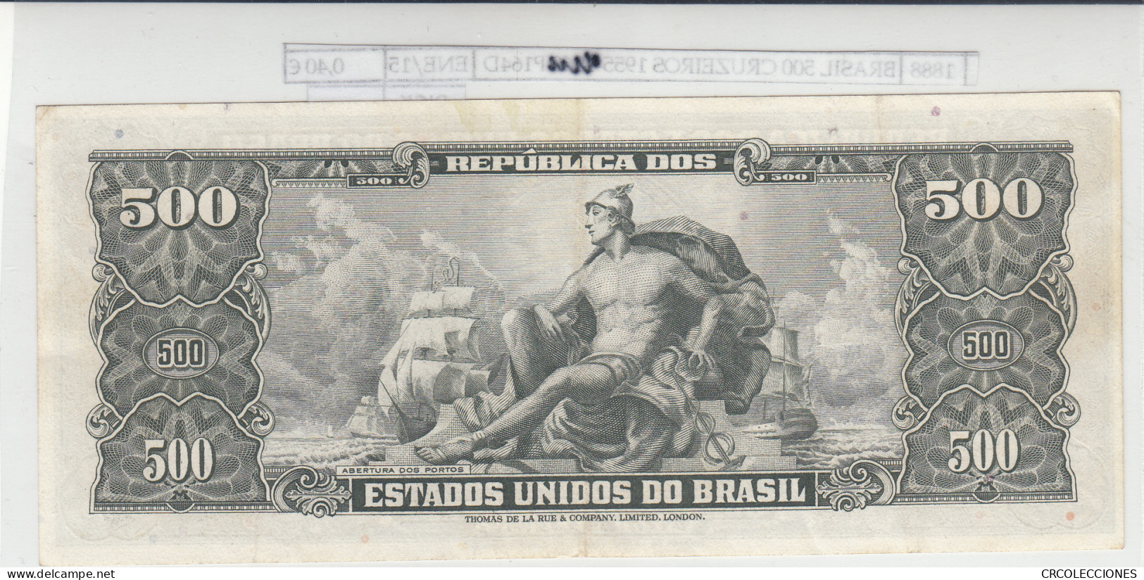 BILLETE BRASIL 500 CRUZEIROS 1955 P-164d N01888 - Other - America