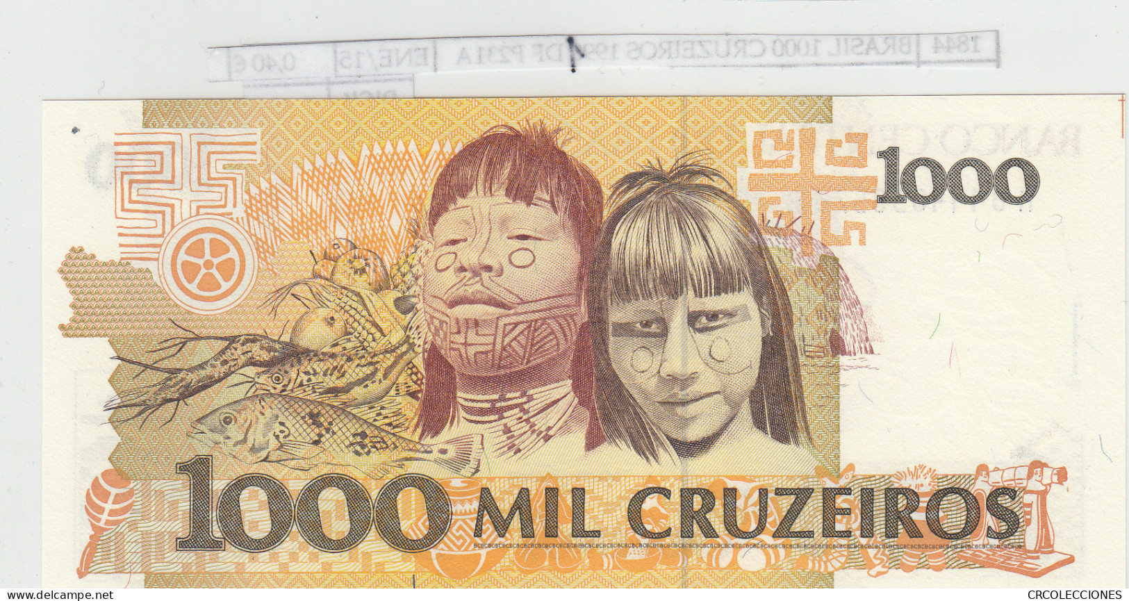 BILLETE BRASIL 1000 CRUZEIROS 1991 P-231c N01844 - Other - America