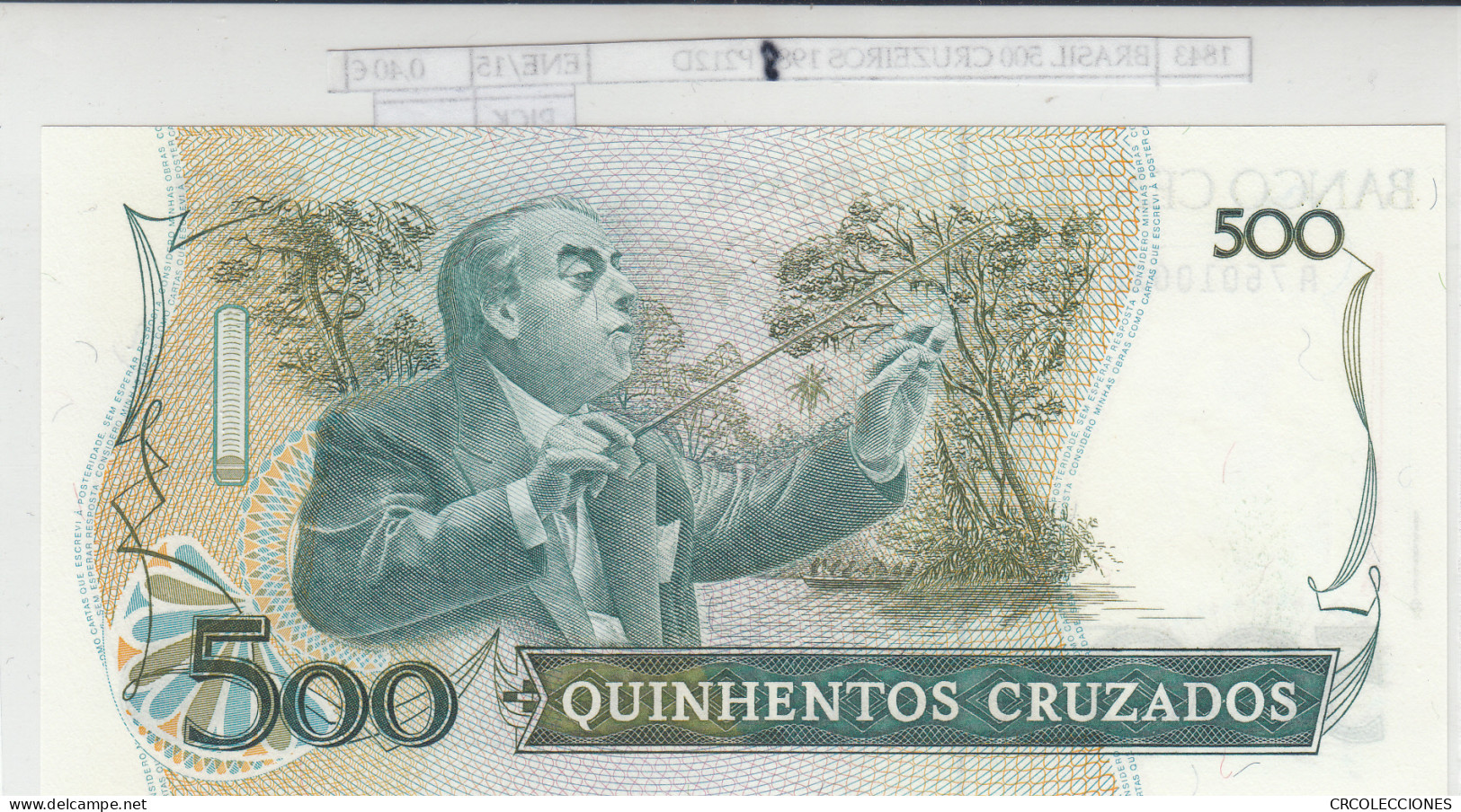 BILLETE BRASIL 500 CRUZEIROS 1988 P-220a N01843 - Otros – América