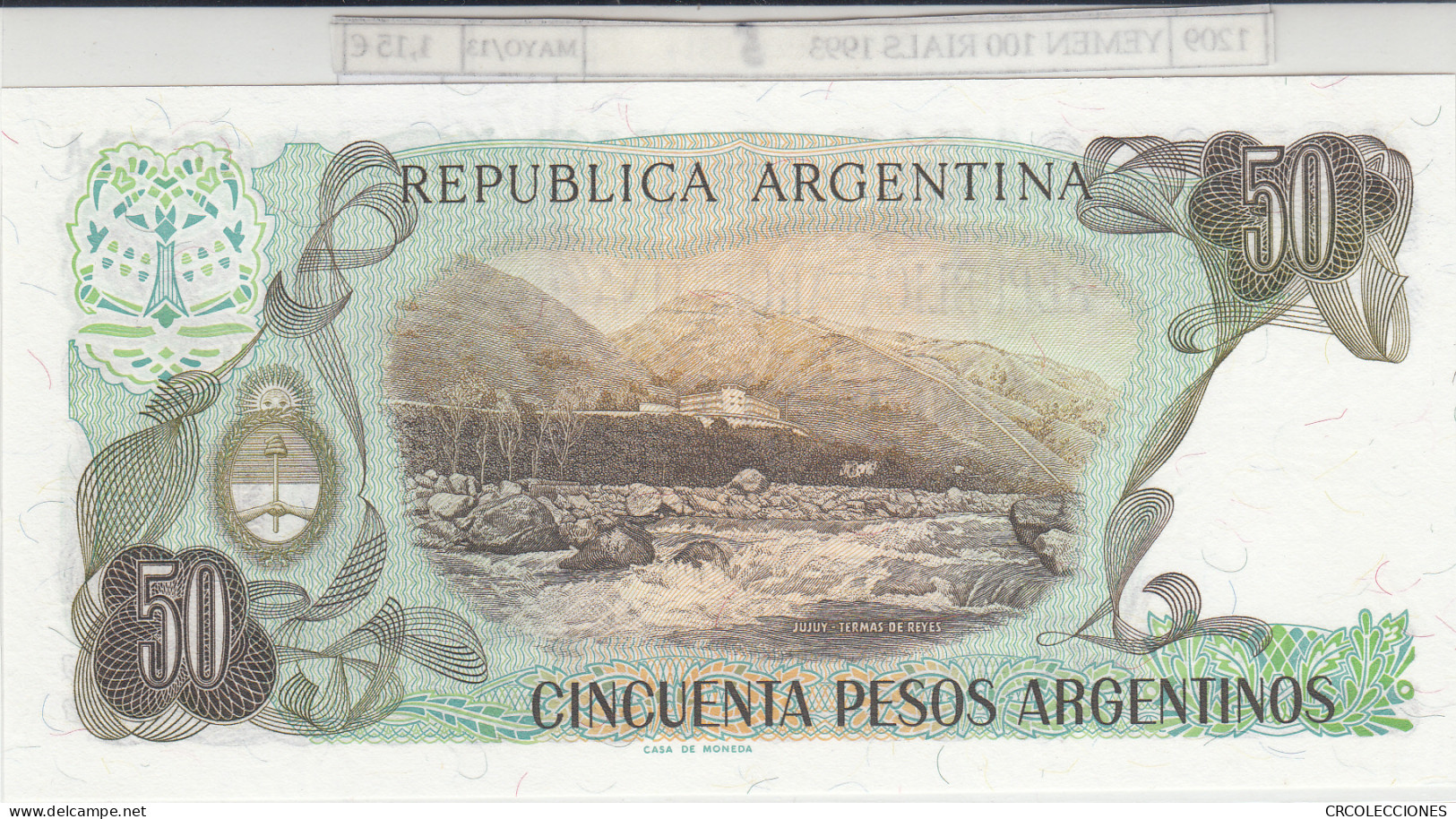 BILLETE ARGENTINA 50 PESOS 1985 P-314a.2 N01705 - Otros – América