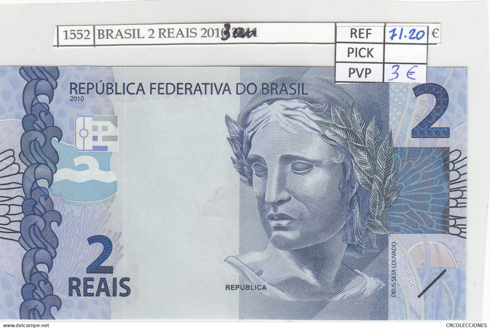 BILLETE BRASIL 2 REAIS 2013P-252a  N01552 - Other - America