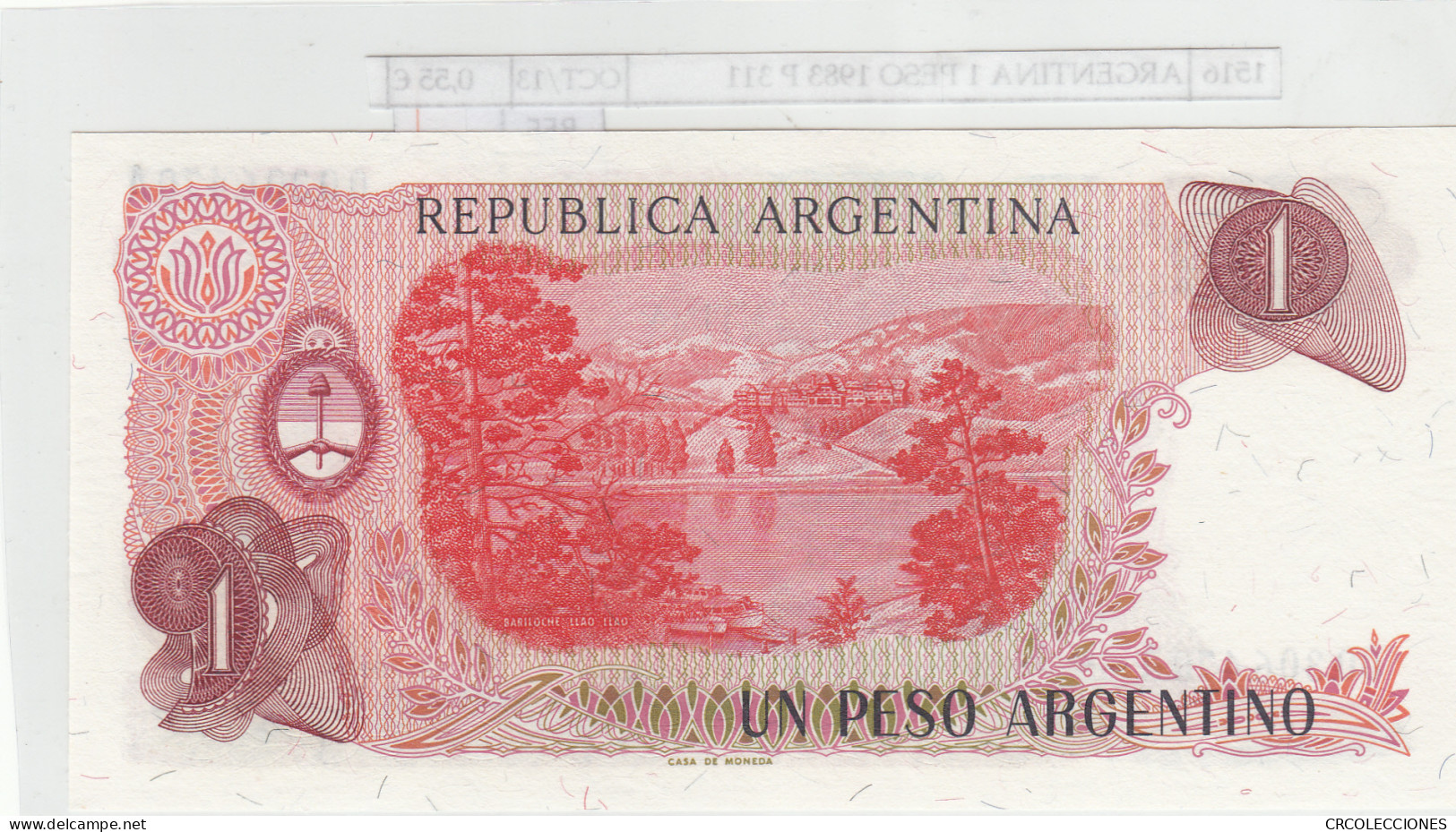 BILLETE ARGENTINA 1 PESO 1983 P-311a.1 N01516 - Altri – America