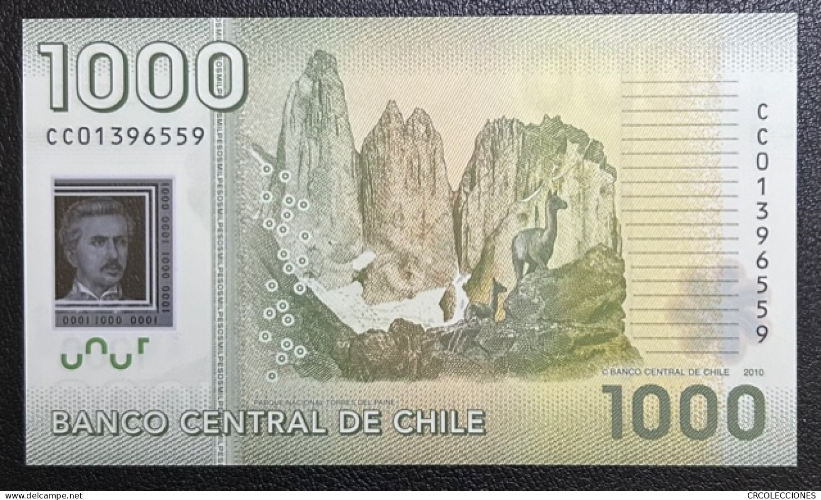 BILLETE CHILE 1.000 PESOS 2010 P-161a - Altri – America