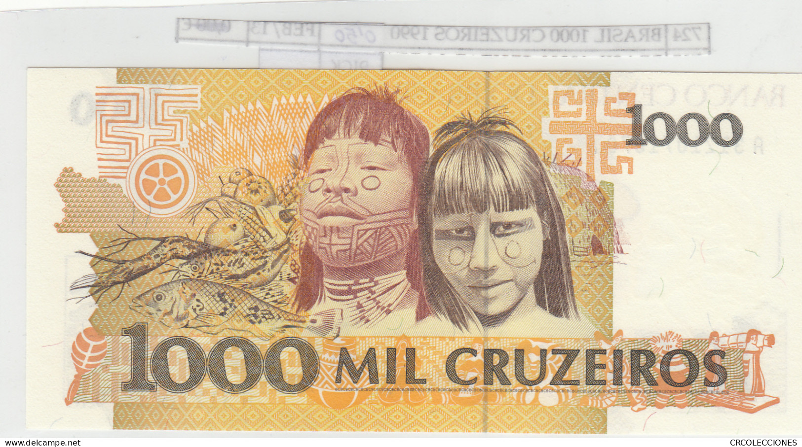 BILLETE BRASIL 1000 CRUZEIROS 1990 P-231a - Sonstige – Amerika