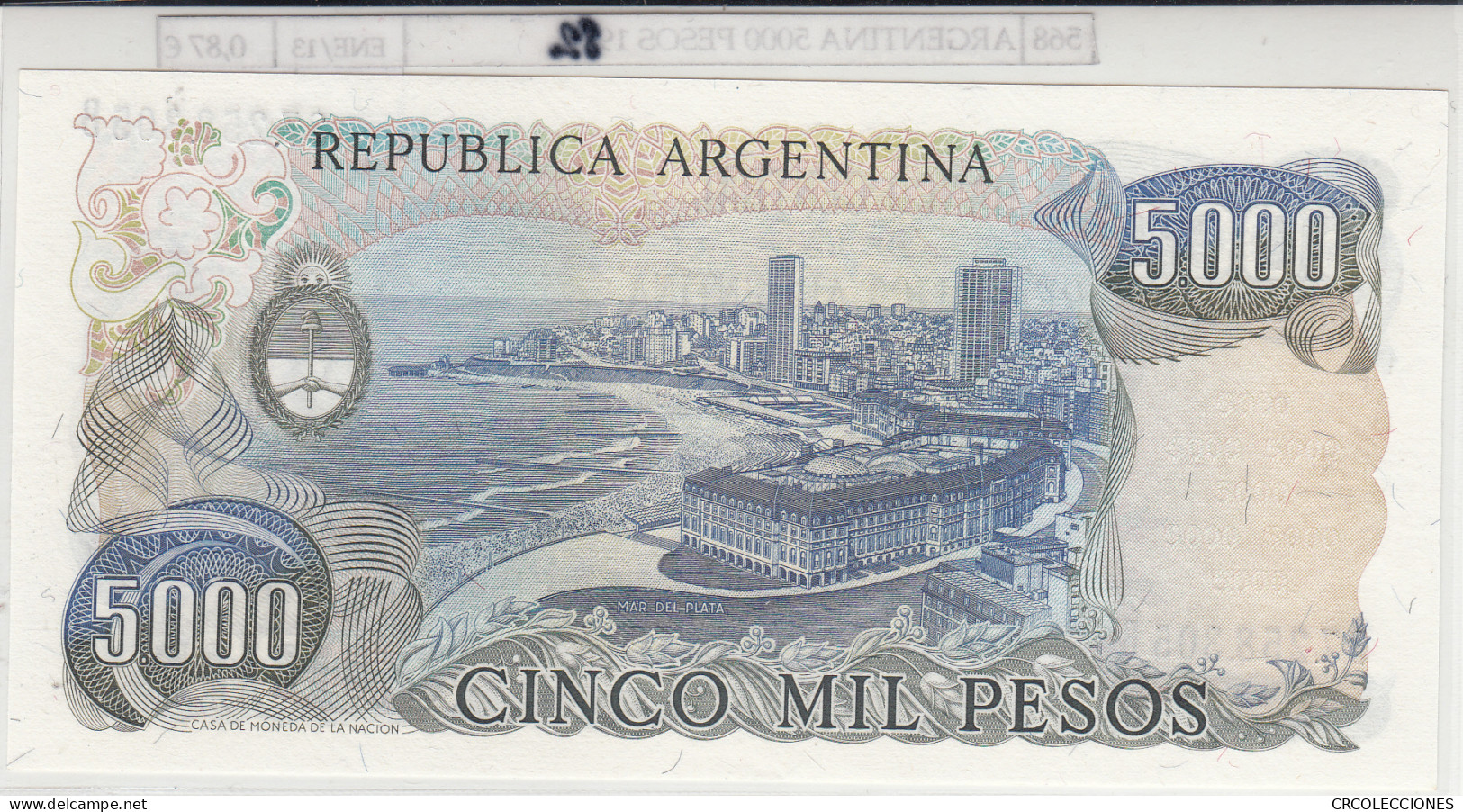 BILLETE ARGENTINA 5.000 PESOS 1982 P-305b.1 - Other - America