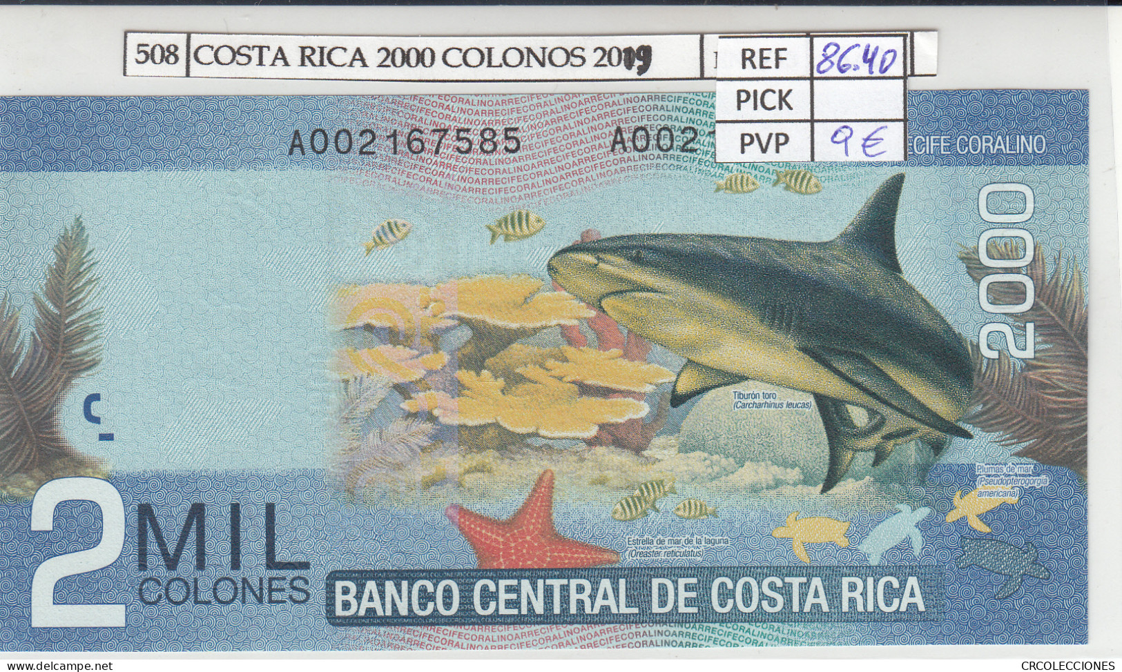 BILLETE COSTA RICA 2.000 COLONOS 2011 P-275a - Other - America