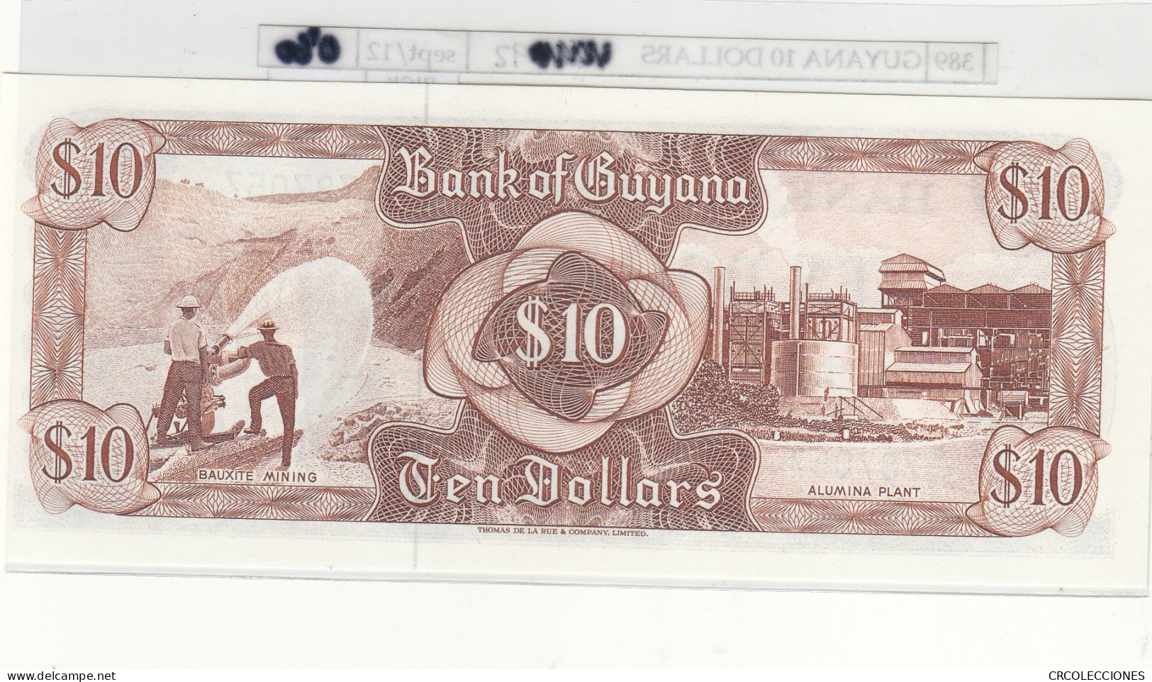 BILLETE GUYANA 10 DOLARES 1992 P-23f - Sonstige – Amerika