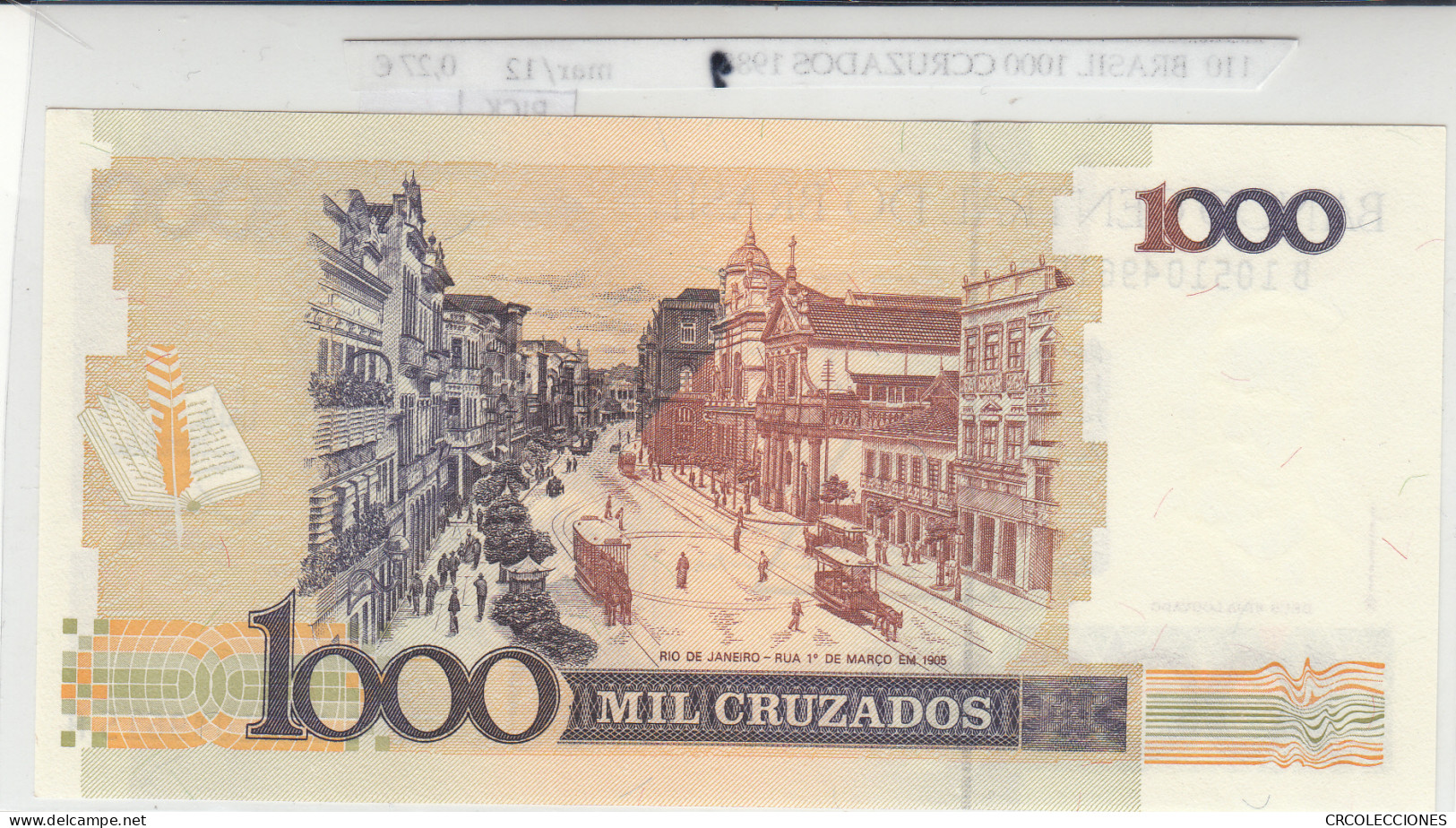 BILLETE BRASIL 1.000 CRUZADOS 1989 P-216b - Otros – América