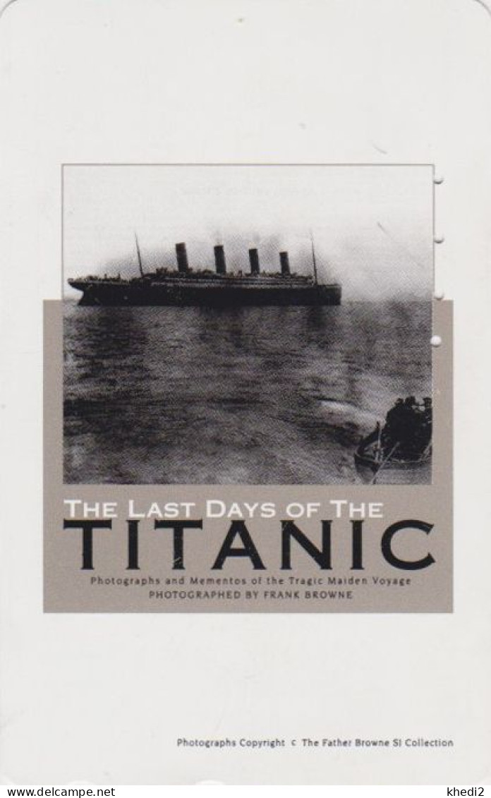 RR RARE Télécarte JAPON / 110-016 - BATEAU Paquebot - THE LAST DAYS OF THE TITANIC - SHIP JAPAN Phonecard - Barcos