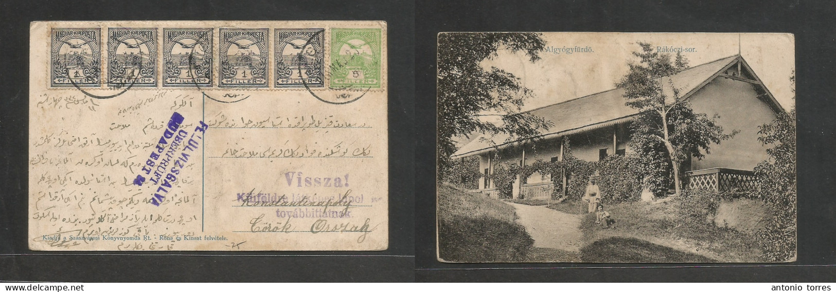 Hungary. 1916 (25 May) Budapest - Ottoman Empire, Constantinople. Multifkd Ppc, Depart + Arrival Censor Cachets. Written - Sonstige & Ohne Zuordnung