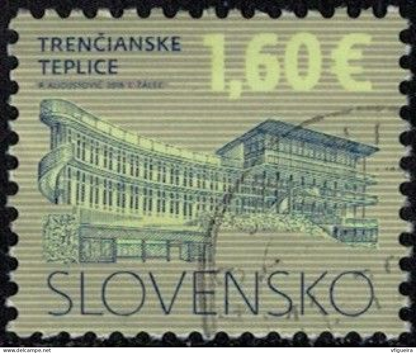 Slovaquie 2016 Oblitéré Used Bâtiments Ville De Trencianske Teplice Y&T SK 683 SU - Used Stamps