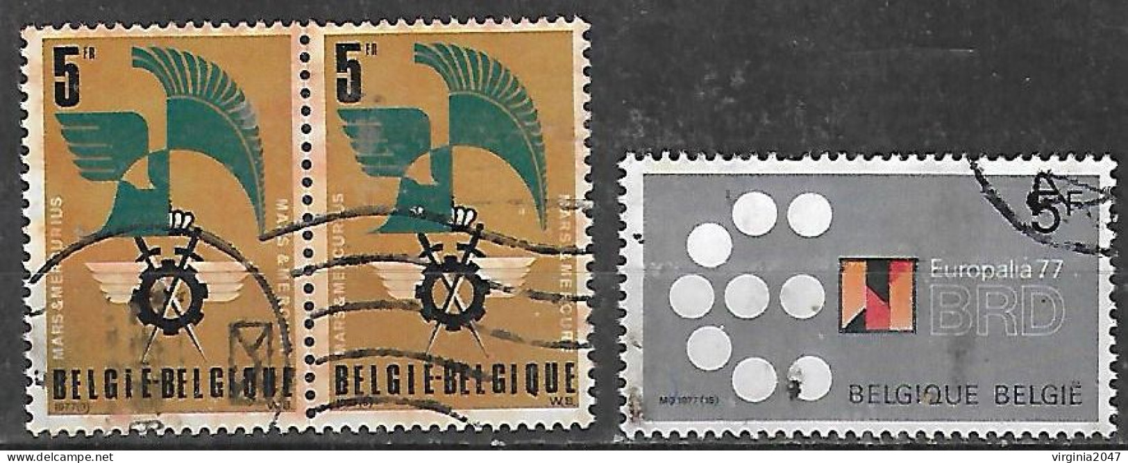 1977 Belgica Marte Y Mercurio-festival De Arte Y Cultura Europalia 3v. - Used Stamps