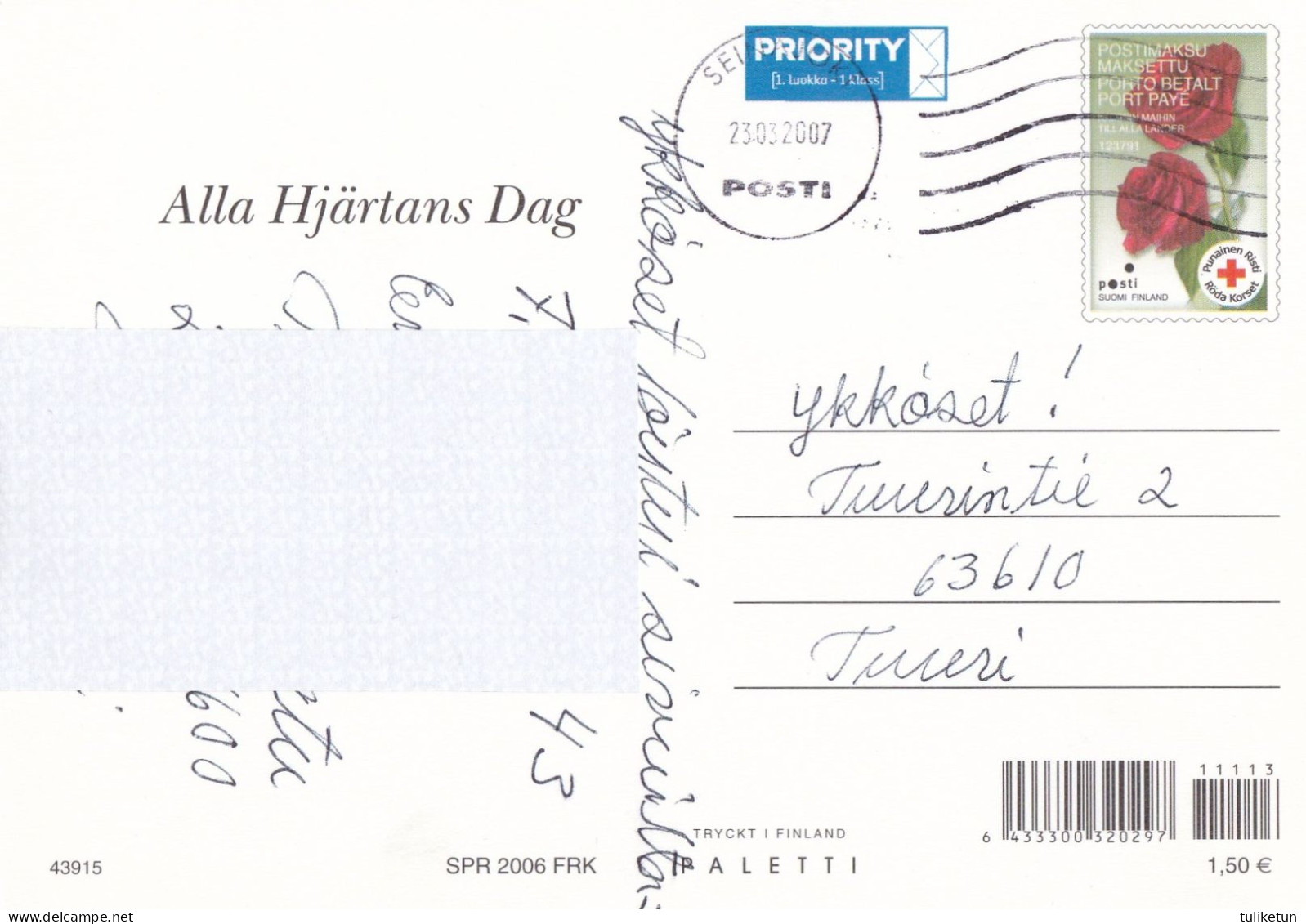 Cat - Kitten Meeting Golden Retriever Dog Puppy - Red Cross 2006 - Postal Stationery - Suomi Finland - Postage Paid - Ganzsachen