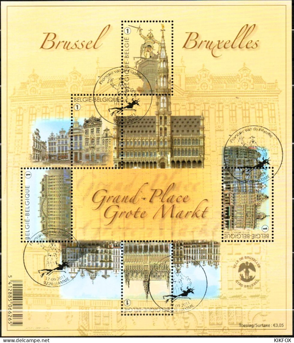 BELGIE,BELGIQUE ,2011 , COB BL 193. Bruxelles- La Grand-Place, GESTEMPELT, OBLITERE - Used Stamps