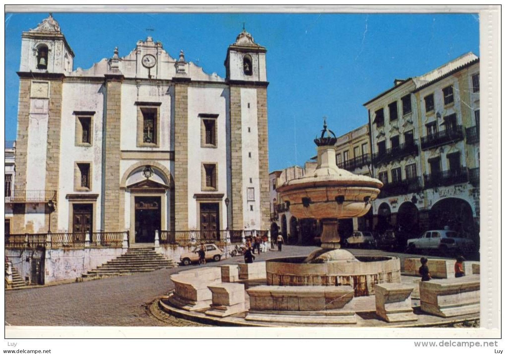 EVORA - Portugal: Praca Do Geraldo E Igreja De Santo Antao,  Nice Stamp - Evora