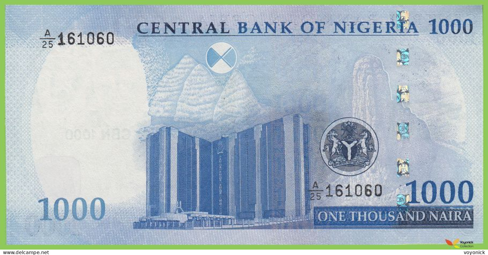 Voyo NIGERIA 1000 Naira 2022 P49 B246a A/25 UNC - Nigeria