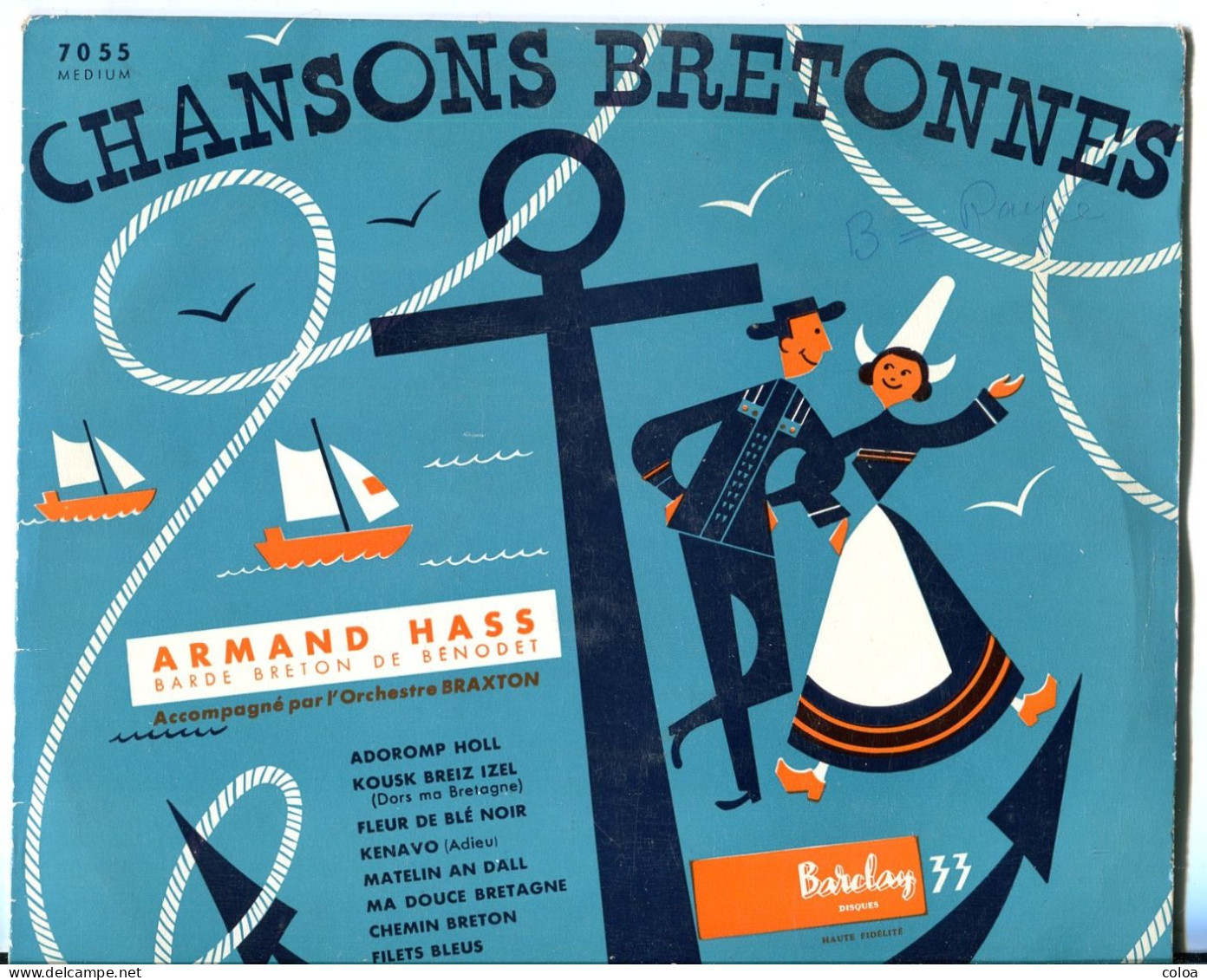 Bretagne Armand HASS Le Barde De Bénodet Chansons Bretonnes - Autres & Non Classés