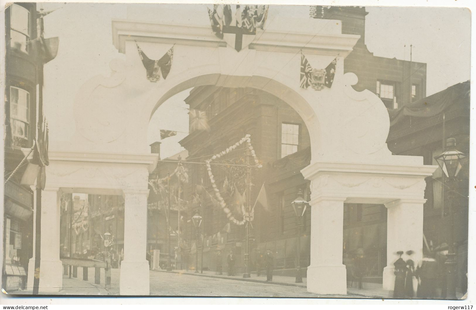 Commercial Street, Sheffield, Decorated For Royal Visit 12 July 1905 To Open The University - Sheffield