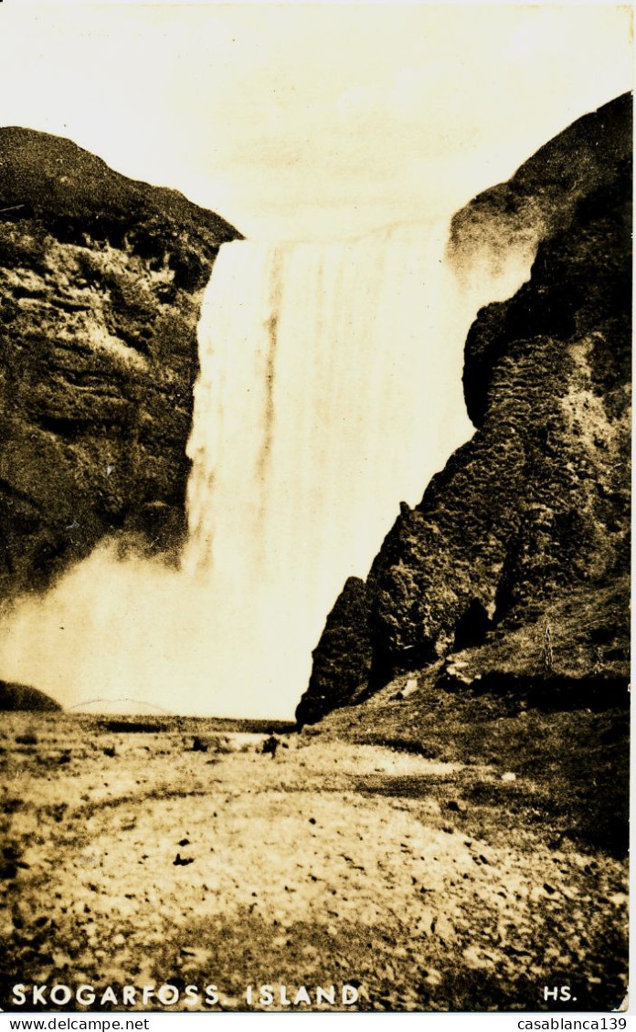 Iceland, 1947 ! PC Orig. Photograph Of Skogafoss, Very Rare /stop-over By Ship To Kopenhagen, Mi. 210, 228 - Brieven En Documenten