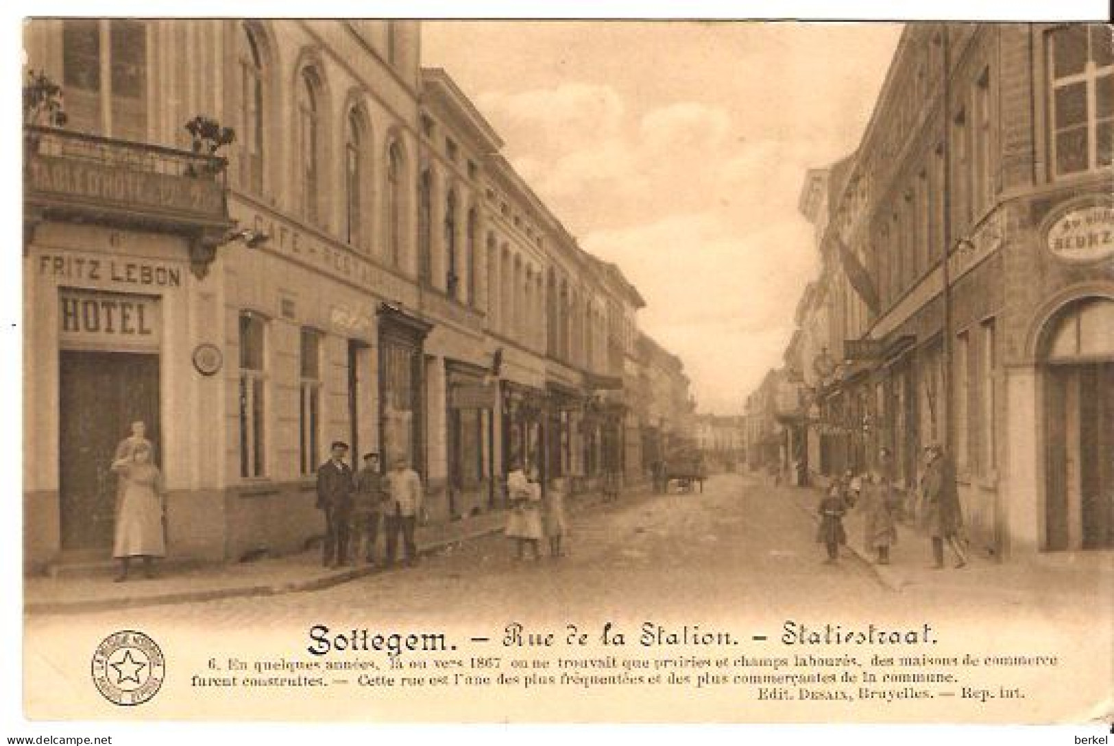 SOTTEGEM STATIESTRAAT RUE DE LA STATION   EDIT DESAIX 1918 Geschreven In Het Frans 375/d4 - Zottegem