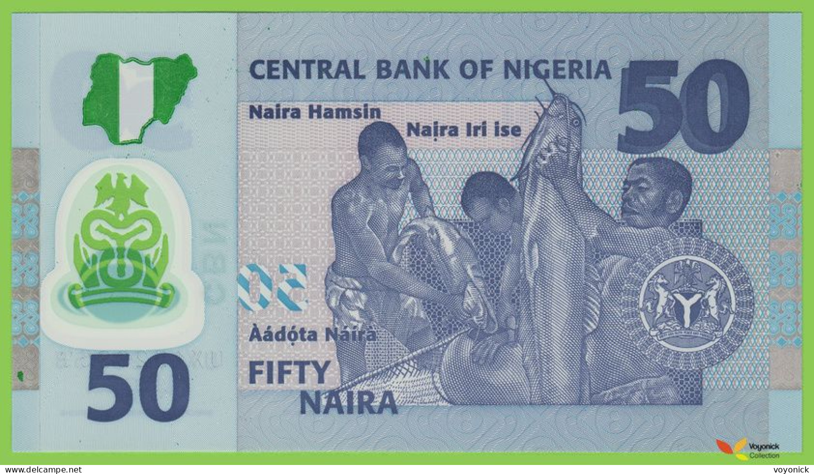 Voyo NIGERIA 50 Naira 2018 P40h B236k UX UNC Polymer - Nigeria