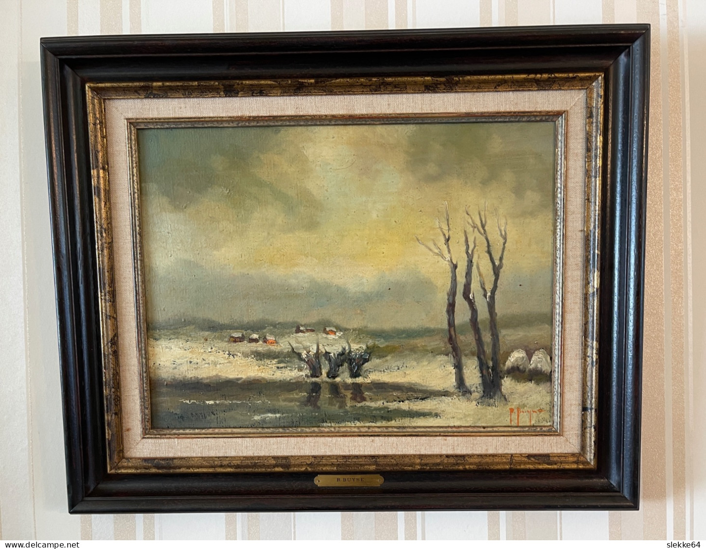 Roeselare: Winterlandschap, Olie Op Doek, Van Raf Buyse (1926-2013) - Oils