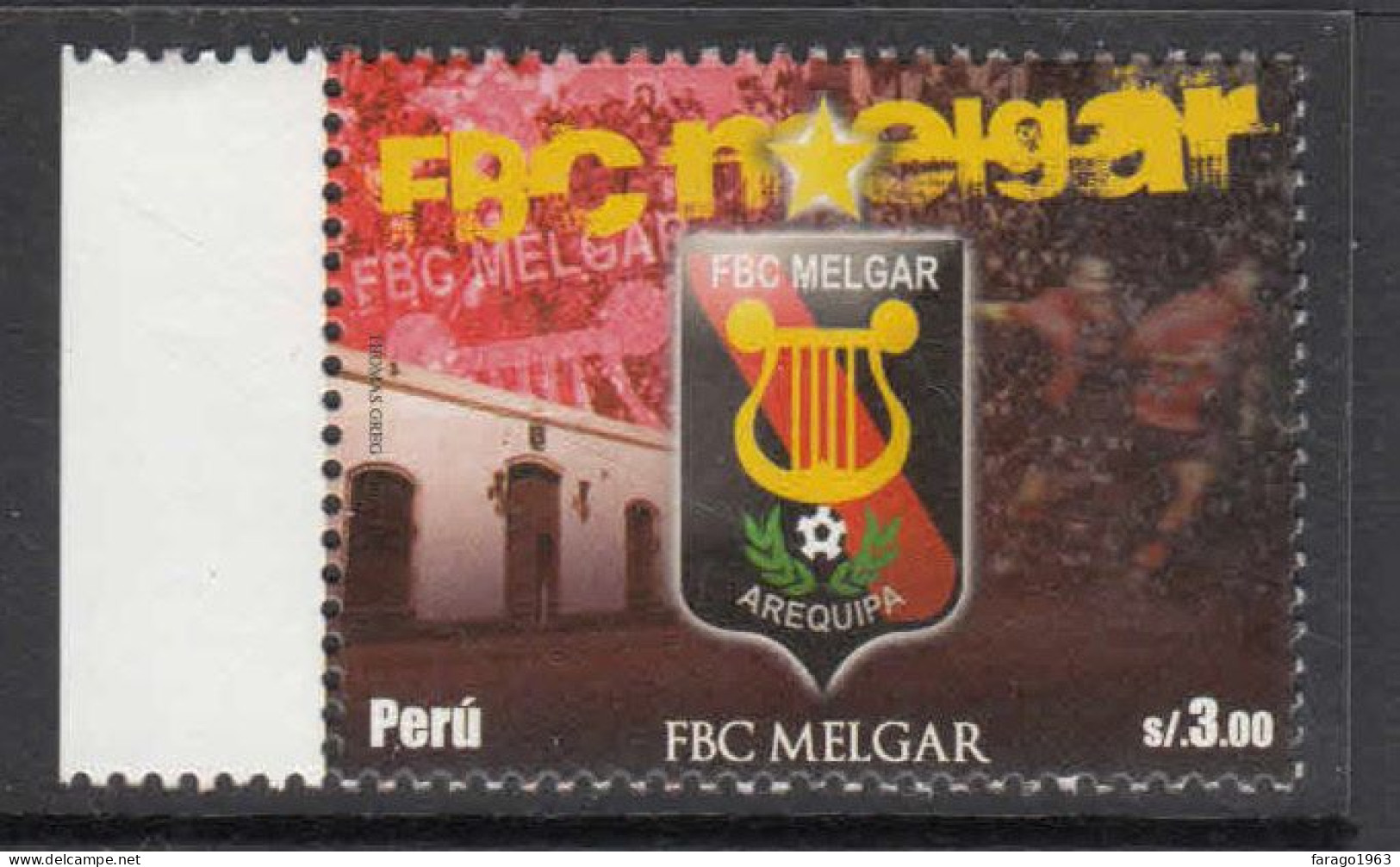 2010 Peru Melgar Football Club Complete Set Of 1 MNH - Pérou