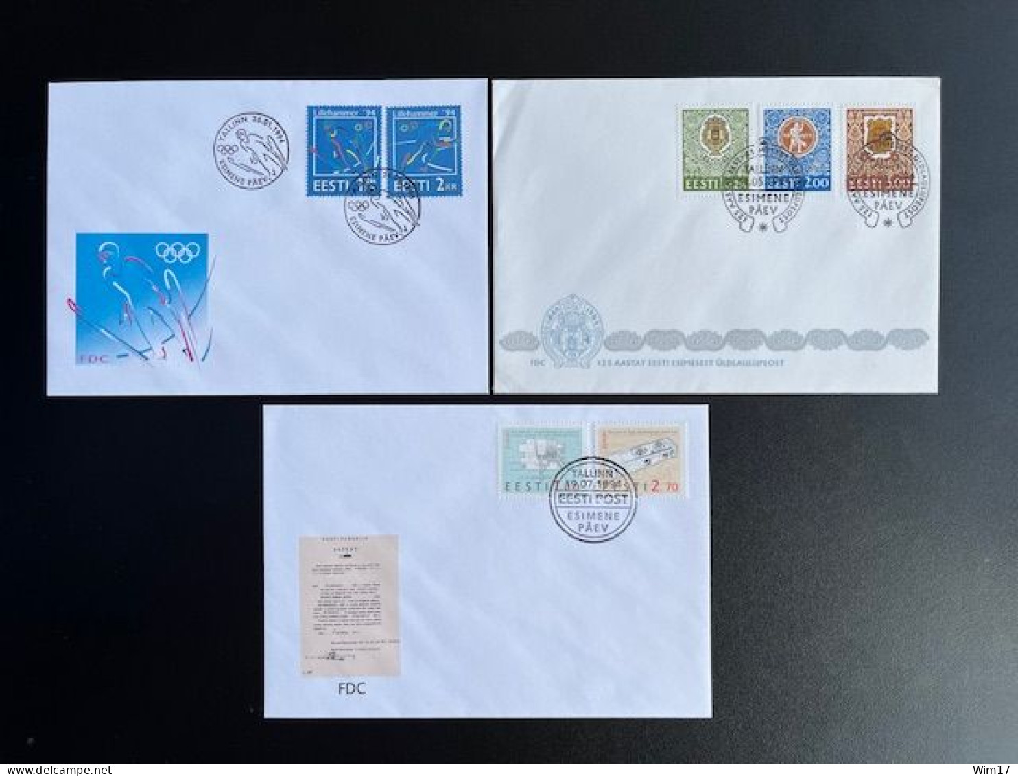 ESTONIA EESTI 1994 LOT OF 11 FDC'S ESTLAND - Estonia