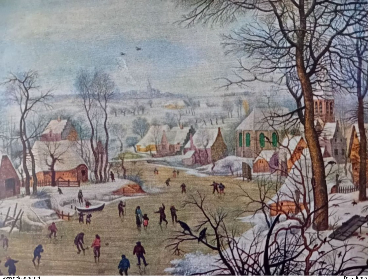 N0896 Russie, Russia. Unknown Dutch Artist. Winter. 16th Century - Pintura & Cuadros