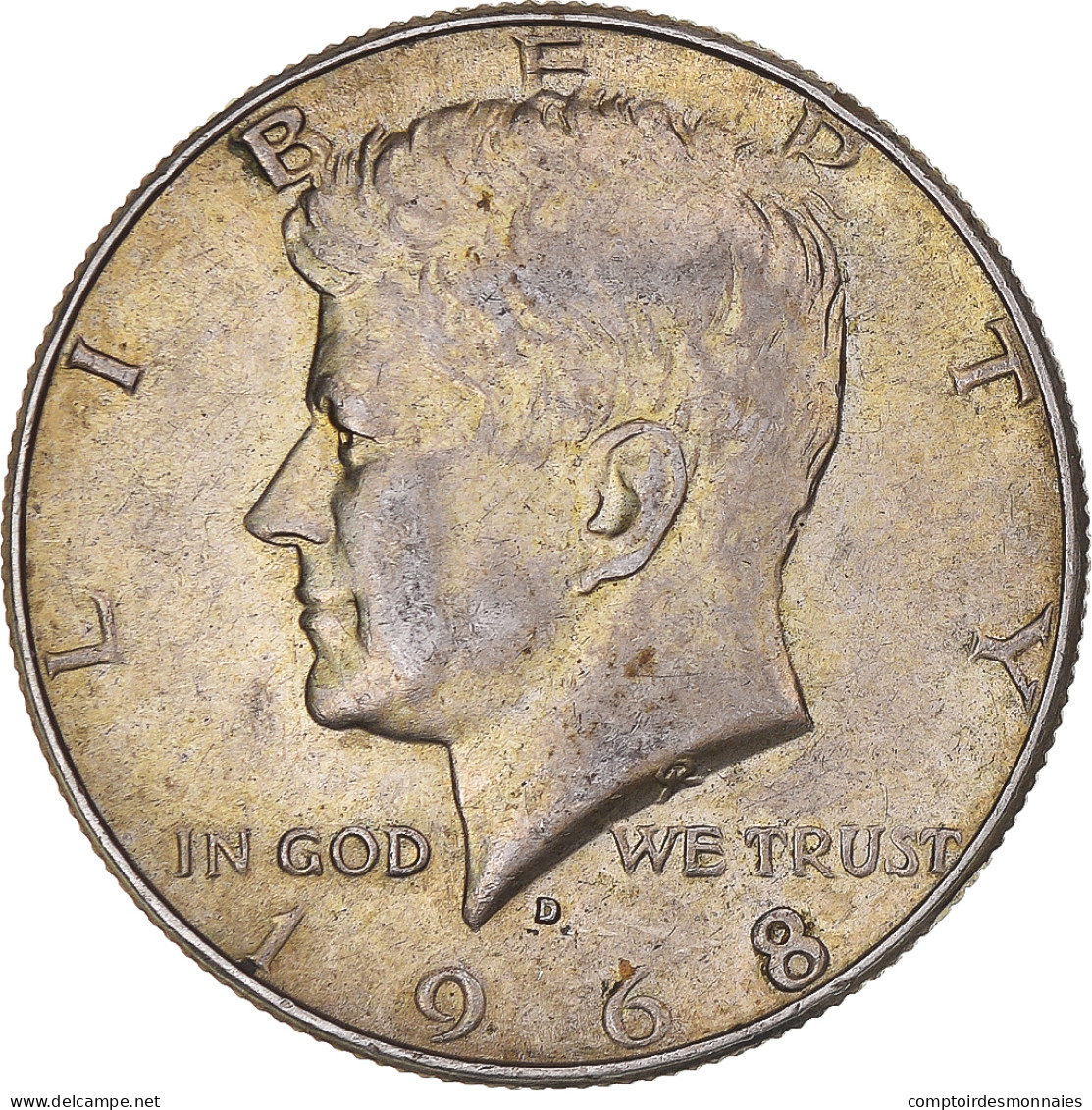 Monnaie, États-Unis, Kennedy, Half Dollar, 1968, Denver, TTB+, Argent, KM:202a - 1964-…: Kennedy