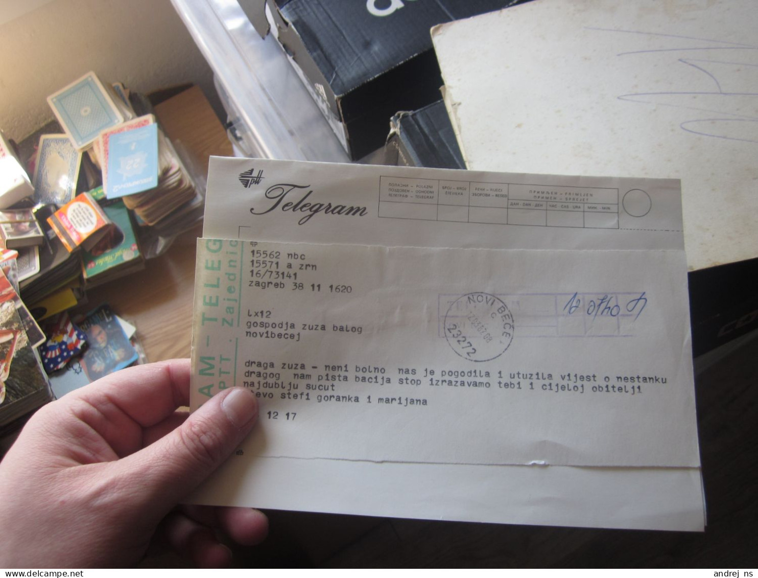 Telegram LX 12 Zagreb To Novi Becej - Lettres & Documents