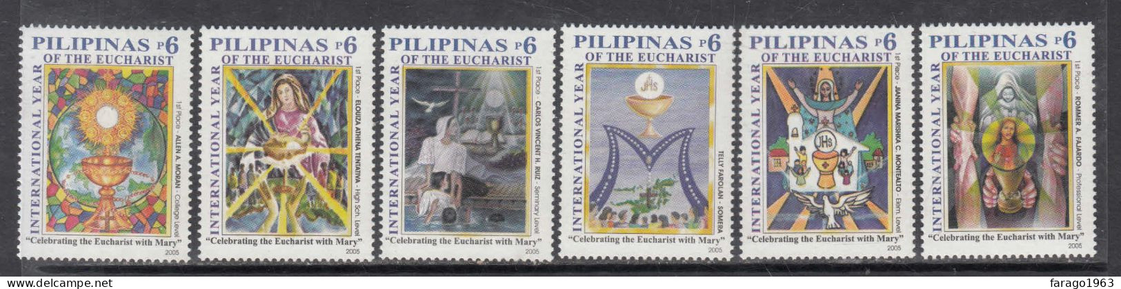 2005 Philippines Year Of The Eucharist  Complete Set Of 6 MNH - Filipinas