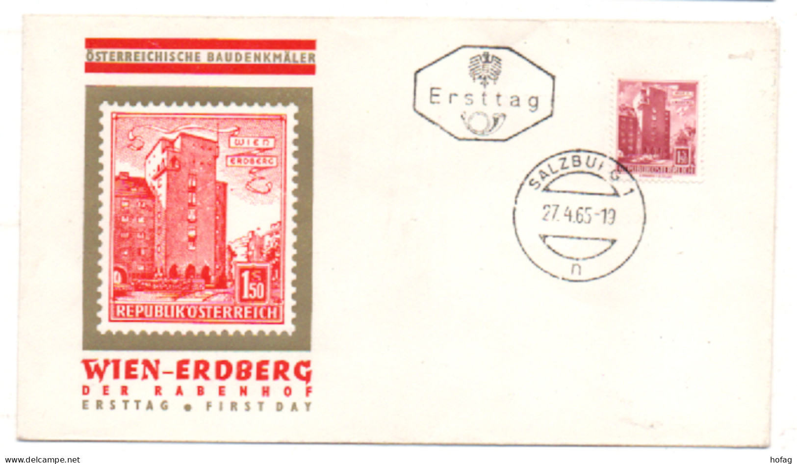 Österreich 1965 MiNr.: Wien Erdberg Ersttag; Austria FDC Scott: 630C YT: 872AA Sg: 1328 - FDC