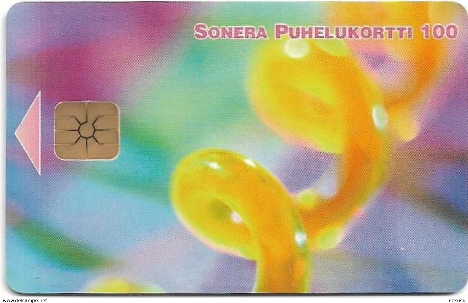 Finland - Sonera (Chip) - D Series - Yellow Cord, 07.1998, Chip GD04, 100Mk, 20.000ex, Used - Finland