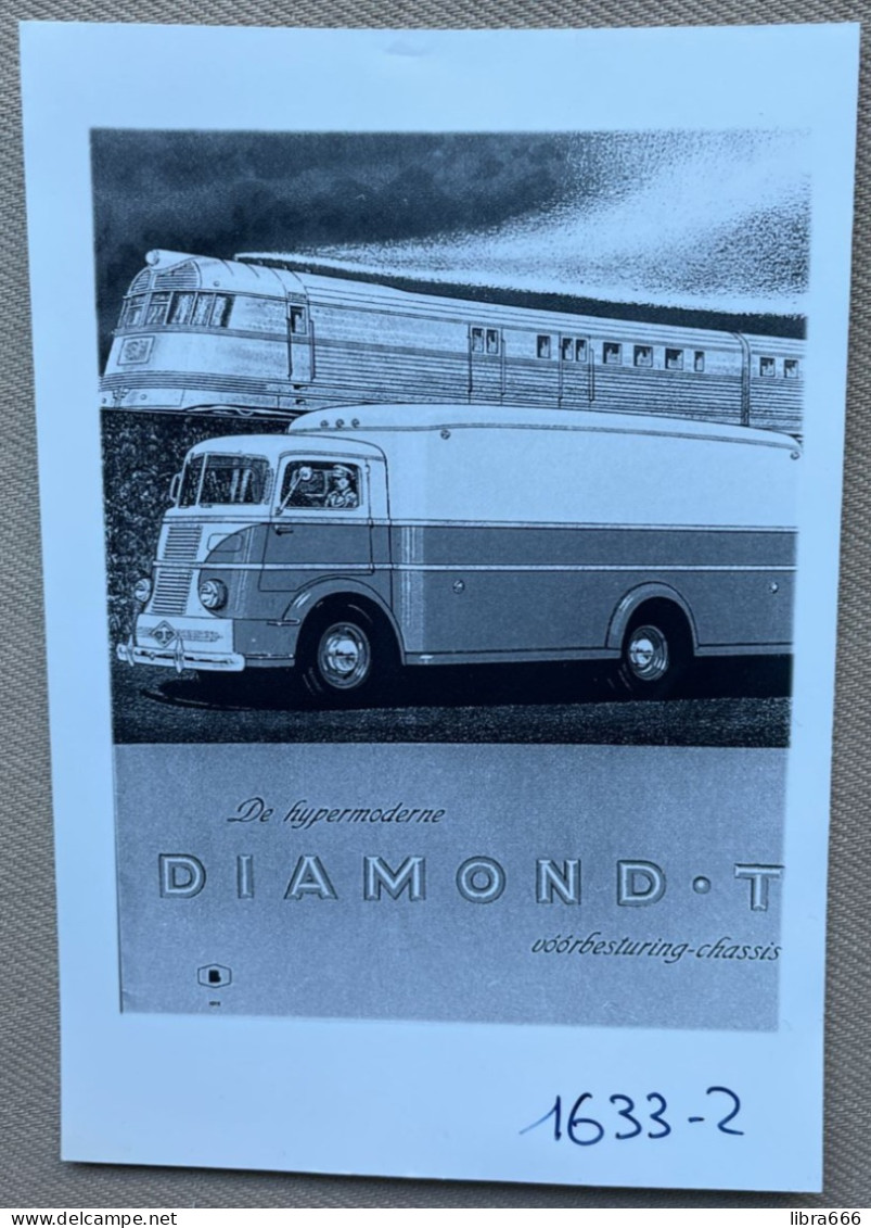 DIAMOND T Trucks - 15 X 10 Cm. (REPRO PHOTO ! Zie Beschrijving, Voir Description, See Description) ! - Coches