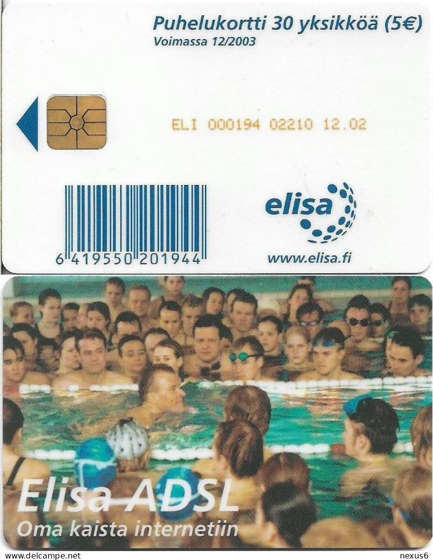 Finland - Elisa (Chip) - HPY-E107A - Elisa ADSL - 12.2002, 5€, 5.000ex, Used - Finland