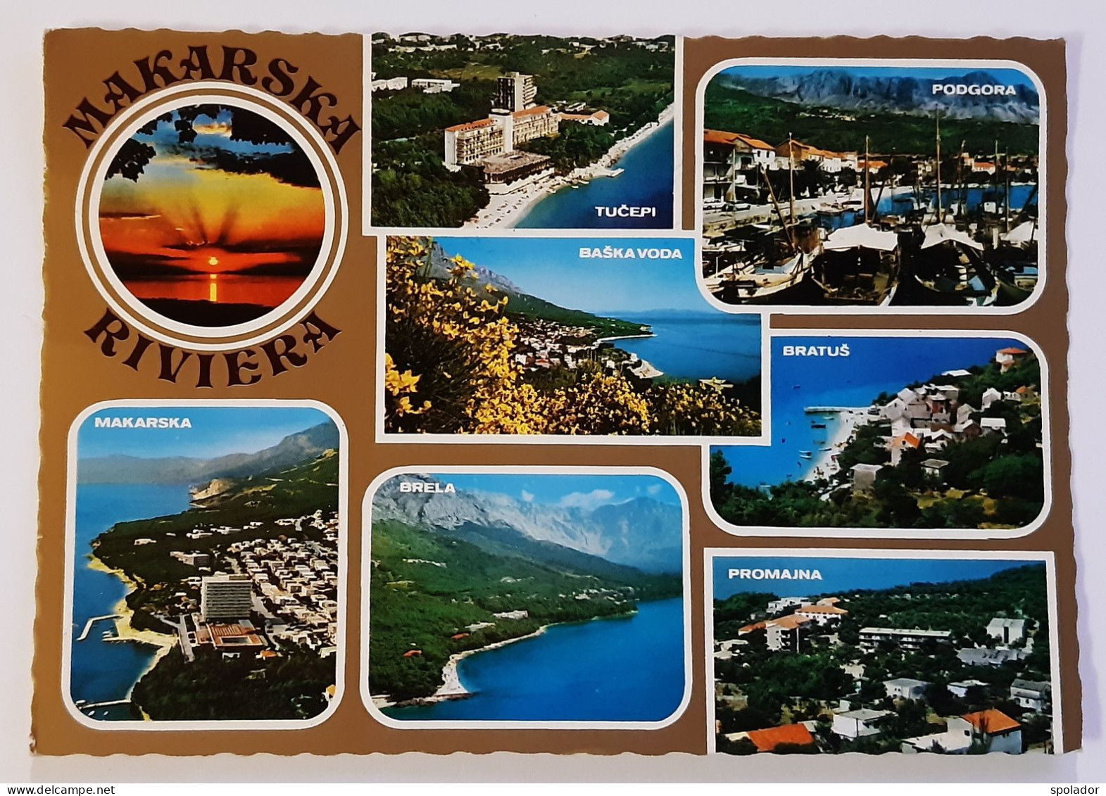 Ex-Yugoslavia-Vintage Panorama Postcard-Hrvatska-Makarska Riviera-Croatia-1975-used With Stamp - Yougoslavie