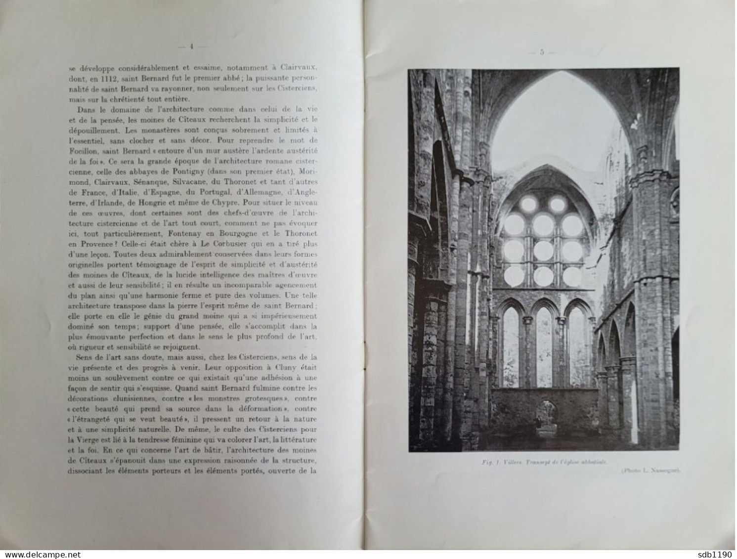 Fascicule 'L'Abbaye De Villers Et L'architecture Cistercienne' Simon Brigode (Professeur Univ. De Louvain) - Villers-la-Ville