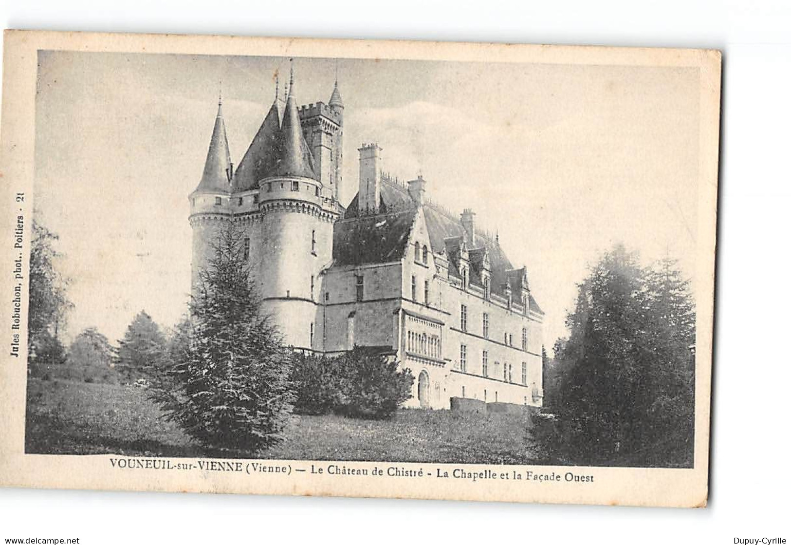 VOUNEUIL SUR VIENNE - Le Château De Chistré - La Chapelle Et La Façade Ouest - Très Bon état - Vouneuil Sur Vienne