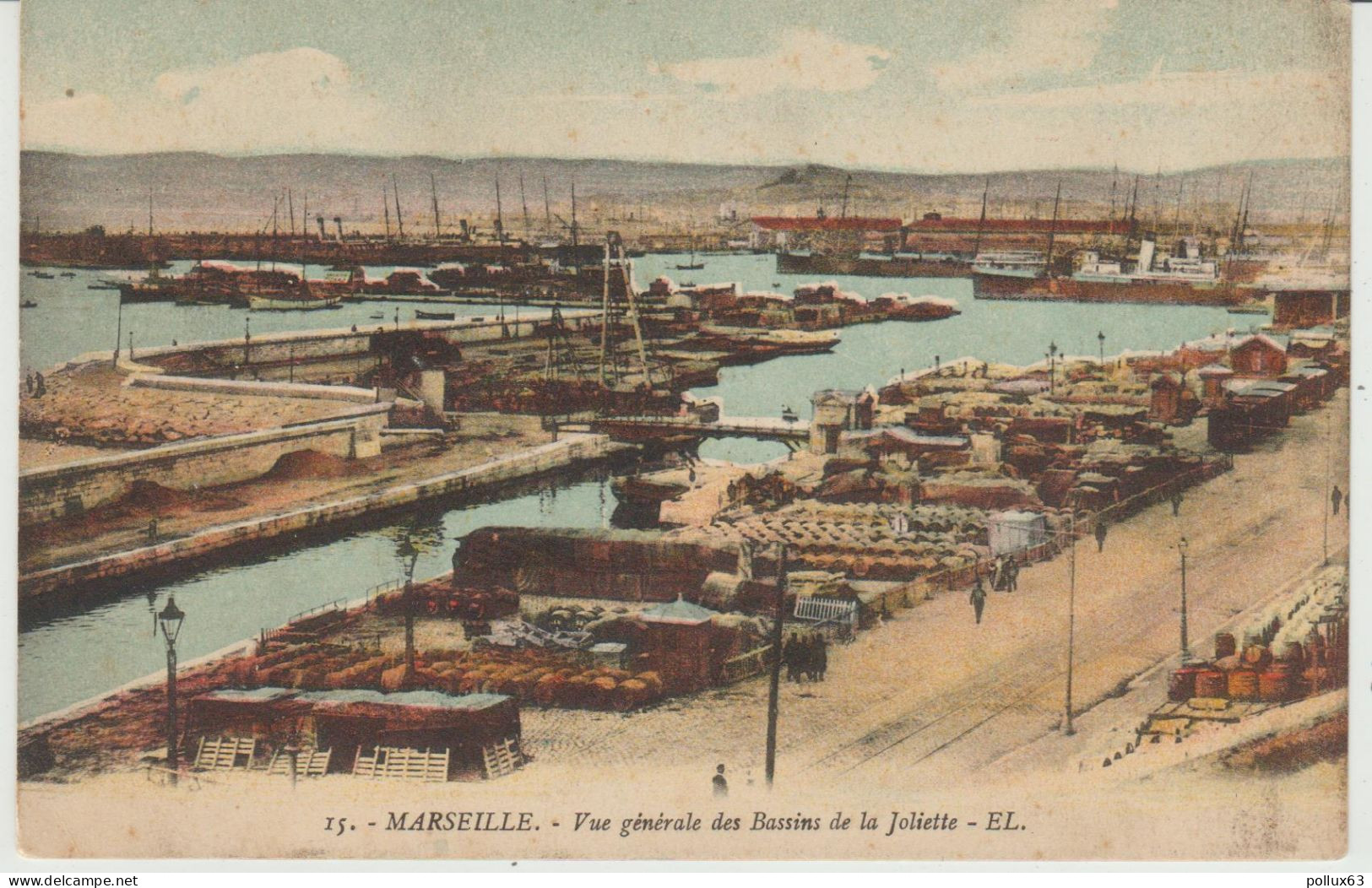 CPA MARSEILLE (13) VUE GENERALE DES BASSINS DE LA JOLIETTE - Joliette