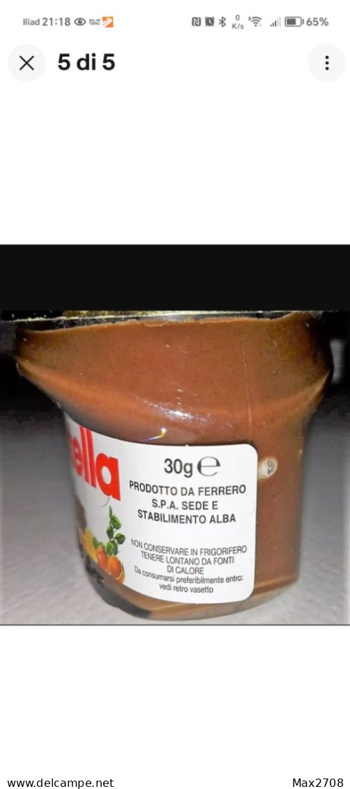 Miniatura Mignon Barattolo Nutella 30 Gr Anno 2008 - Miniflesjes