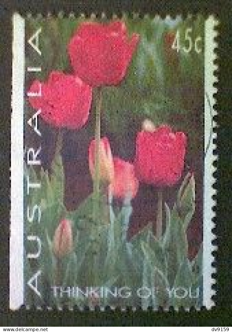 Australia, Scott #11368, Used (o), 1994, Greeting Series, Red Tulips, 45¢, Multicolored - Usati