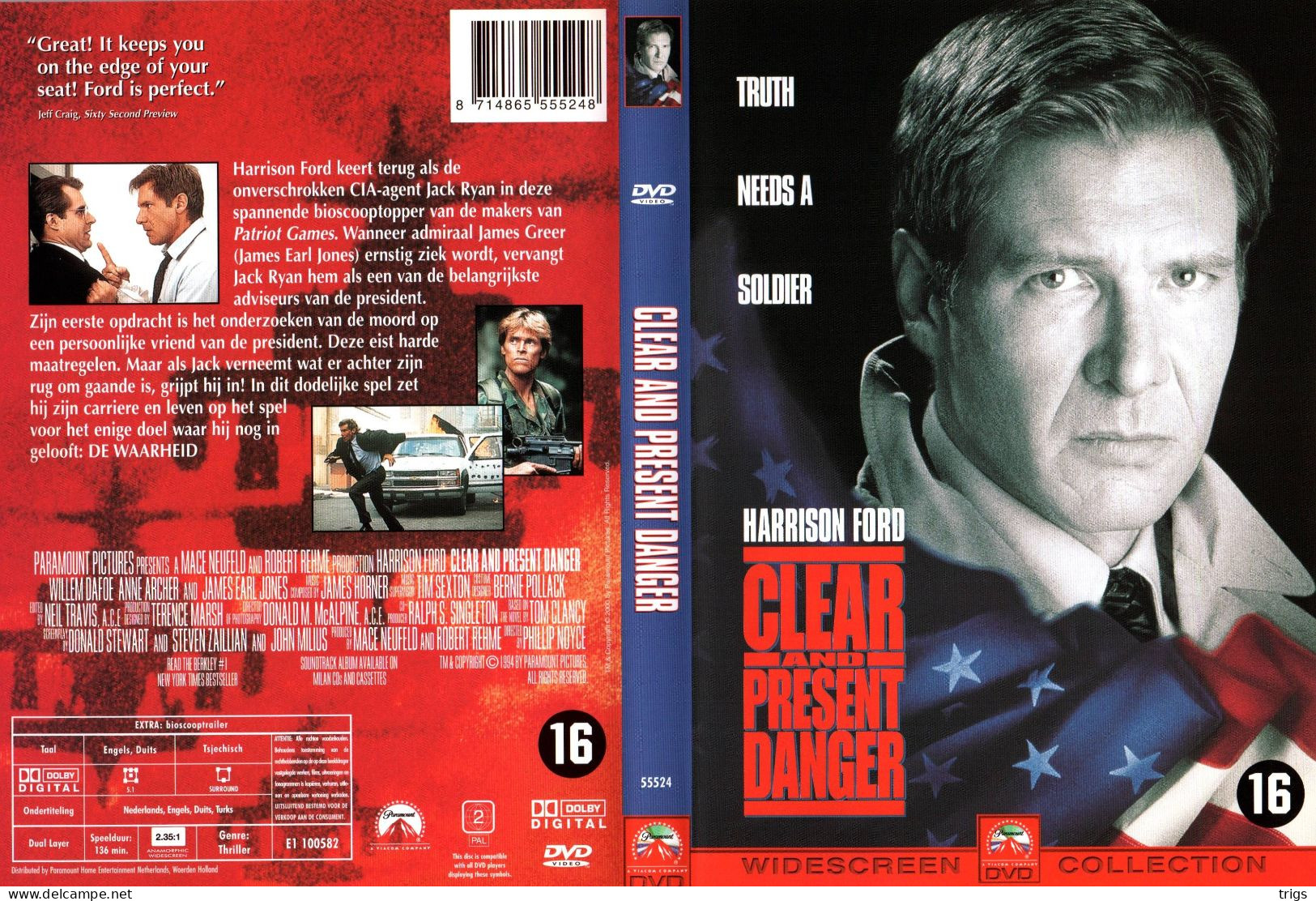 DVD - Clear And Present Danger - Policíacos