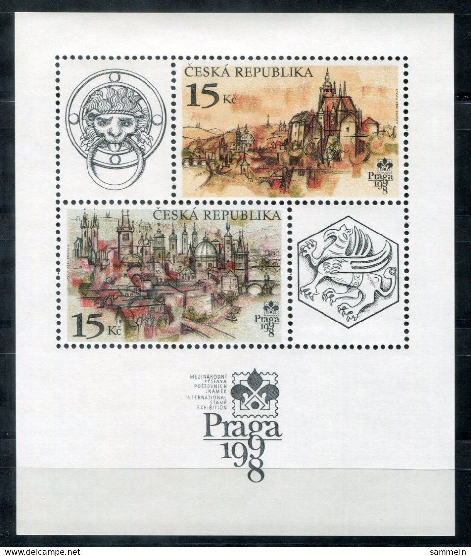 TSCHECHISCHE REPUBLIK Block 5, Bl.5 Mnh - Praga '98, Gemälde, Paintings, Peintures - CZECH REPUBLIC / RÉPUBLIQUE TCHÈQUE - Blocks & Sheetlets