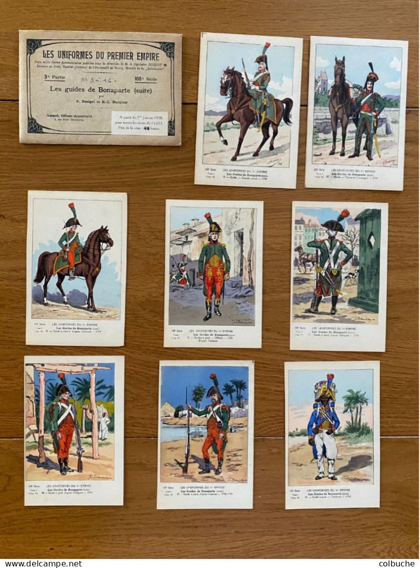 LES UNIFORMES DU PREMIER EMPIRE +++ Série N°108 : Les Guides De Bonaparte (suite) ++ 8 Cartes +++ - Uniformi